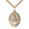14kt gold filled St. Joseph Marello medal necklace 1 x 3/4 inches with 24 inch curb chain by Bliss Manufacturing