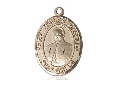 14kt solid gold St. Joseph Marello medal pendant, 1 x 3/4 inches, handcrafted by Bliss Manufacturing USA