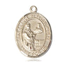 14kt Solid Gold St. Claude de la Colombiere Medal Pendant 1 inch x 3/4 inch handcrafted by Bliss Manufacturing