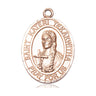14kt Solid Gold St. Kateri Tekakwitha Medal Pendant 1x3/4 inch Medium Size Handcrafted by Bliss USA