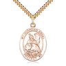 14kt Gold Filled Guardian Angel Protector Pendant Necklace 1x3/4 inch on 24 inch chain by Bliss