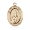 14kt solid gold Guardian Angel of the World medal pendant 1 inch by 3/4 inch handcrafted by Bliss