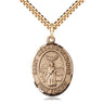 14kt Gold Filled St. Medard of Noyon patron saint medal necklace with 24 inch chain by Bliss