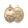14kt Solid Gold Pope Francis Oval Medal Pendant 1 x 3/4 inches handcrafted by Bliss Manufacturing