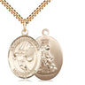 14kt Gold Filled Guardian Angel Basketball Medal Necklace with 24 inch chain handcrafted by Bliss
