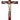 10 inch cherry wood Catholic wall crucifix with detailed corpus in traditional design