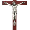 10 inch cherry wood Catholic wall crucifix with detailed corpus in traditional design
