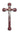 8 inch cherry wood wall crucifix traditional Catholic design natural finish gift boxed