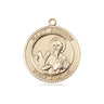 14kt Solid Gold St. Andrew the Apostle Patron Saint Medal Pendant 3/4 x 5/8 inch handcrafted by Bliss