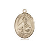 14kt Solid Gold St. Albert the Great Patron Saint Medal Pendant 3/4 x 1/2 inches handmade by Bliss