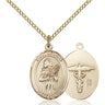 14kt Gold Filled St. Agatha Nurse Patron Saint Medal Necklace 18 inch chain by Bliss USA