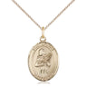 Gold Filled St. Agatha Patron Saint Medal Necklace 3/4 x 1/2 inch on 18 inch Curb Chain by Bliss