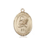 14kt Solid Gold St. Agatha Medium Patron Saint Medal Pendant 3/4 x 1/2 by Bliss Manufacturing