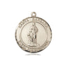 14kt solid gold Santa Barbara St. Barbara patron saint medal pendant 3/4 x 5/8 inches handcrafted Bliss USA