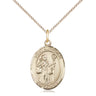 Gold Filled St. Augustine Patron Saint Medal Necklace 3/4 x 1/2 inch on 18 inch Chain by Bliss