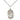 Sterling silver St. Boniface patron saint medal necklace with 3/4 inch pendant on 18 inch curb chain, handcrafted by Bliss Manufacturing USA