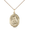 14kt gold filled St. Frances Cabrini patron saint medal necklace with 18 inch curb chain by Bliss