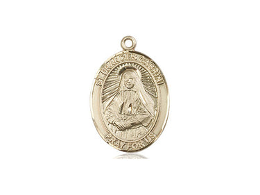 14kt Solid Gold St. Frances Cabrini Medal Pendant 3/4 x 1/2 inch handcrafted by Bliss USA