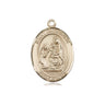14kt Solid Gold St. Catherine of Siena Medal Pendant 3/4 inch x 1/2 inch handcrafted by Bliss Manufacturing