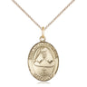 14kt Gold Filled St. Katharine Drexel Patron Saint Medal Necklace 3/4x1/2 inch with 18 inch Chain by Bliss