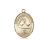 14kt Solid Gold St. Katharine Drexel Patron Saint Medal Pendant 3/4x1/2 inch by Bliss Manufacturing