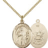 14kt Gold Filled St. Brendan the Navigator Navy Patron Saint Medal 3/4x1/2 inch on 18 inch chain by Bliss
