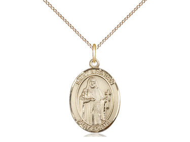 14kt Gold Filled St. Brendan the Navigator Catholic Patron Saint Medal Necklace 3/4 x 1/2 inch on 18 inch Chain by Bliss