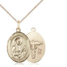 14kt Gold Filled St. Camillus of Lellis Nurse Hospital Patron Saint Medal Necklace by Bliss USA