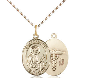 14kt Gold Filled St. Camillus of Lellis Nurse Hospital Patron Saint Medal Necklace by Bliss USA