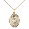 14kt Gold Filled St. Camillus of Lellis Patron Saint Medal Necklace 3/4 x 1/2 inch 18 inch chain Bliss USA