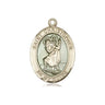 14kt solid gold St. Christopher medal pendant, 3/4 x 1/2 inches, handcrafted by Bliss Manufacturing