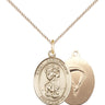 14kt Gold Filled St Christopher Paratrooper Medal Necklace 3/4x1/2 inch 18 inch chain Bliss