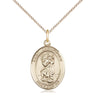 14kt Gold Filled St. Christopher Patron Saint Medal Necklace 3/4 x 1/2 with 18 inch chain by Bliss