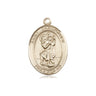 14kt Solid Gold St. Christopher Patron Saint Medal Pendant 3/4 x 1/2 inches handcrafted by Bliss