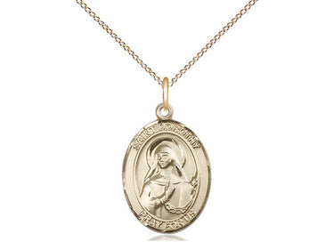14kt Gold Filled St. Dorothy Catholic patron saint medal necklace, 3/4 inch pendant on 18 inch chain by Bliss