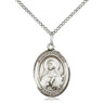 Sterling Silver St. Dorothy Patron Saint Medal Necklace 3/4 x 1/2 inches with 18 inch curb chain by Bliss