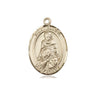 14kt solid gold St. Daniel patron saint medal pendant, medium 3/4 x 1/2 inches, handcrafted by Bliss Manufacturing USA