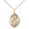 14kt Gold Filled St. Dennis Patron Saint Medal Necklace 3/4 x 1/2 inches with 18 inch chain by Bliss Manufacturing