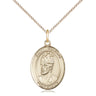 14kt gold filled St. Edward the Confessor patron saint medal necklace 3/4 x 1/2 with 18 inch chain by Bliss