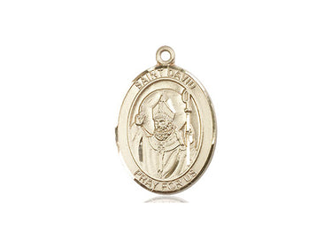 14kt Solid Gold St. David of Wales Patron Saint Medal Pendant 3/4 inch by 1/2 inch handcrafted by Bliss