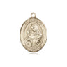 14kt solid gold St. Clare of Assisi patron saint medal pendant by Bliss Manufacturing USA