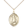14kt Gold Filled St. Dominic de Guzman Patron Saint Medal Necklace 3/4 x 1/2 inches 18 inch chain Bliss
