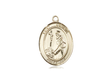 14kt Solid Gold St. Dominic de Guzman Patron Saint Medal Pendant 3/4 x 1/2 inches handmade by Bliss