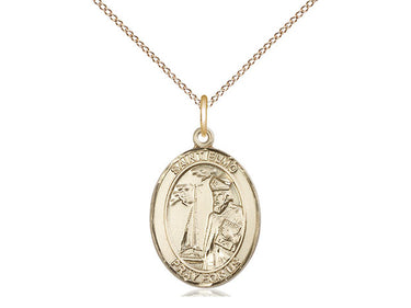 14kt Gold Filled St. Elmo Patron Saint Medal Necklace with 18 inch chain by Bliss Manufacturing