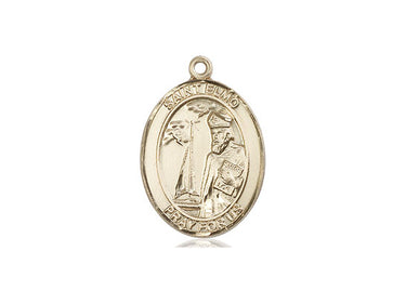 14kt Solid Gold St. Elmo Patron Saint Medal Pendant 3/4 x 1/2 inch by Bliss Manufacturing