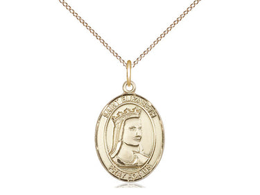 14kt Gold Filled St. Elizabeth of Hungary Patron Saint Medal Necklace 3/4 x 1/2 inch with 18 inch Chain by Bliss