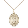 14kt Gold Filled St. Francis of Assisi Patron Saint Medal Necklace 3/4 x 1/2 inches on 18 inch chain by Bliss