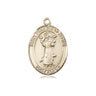 14kt Solid Gold St. Francis of Assisi Patron Saint Medal Pendant Medium 3/4 x 1/2 by Bliss