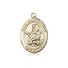 14kt Solid Gold St. Francis Xavier Patron Saint Medal Pendant 3/4 x 1/2 inch handcrafted by Bliss