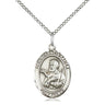 Sterling Silver St. Francis Xavier medal necklace with 3/4 inch pendant on 18 inch chain by Bliss